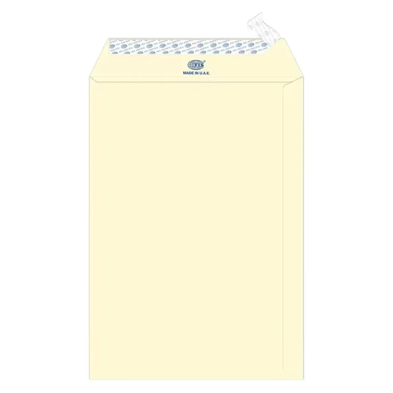 FIS FSEE1033PBOW50 Laid Paper Envelopes Peel & Seal, 10 × 7 Inch, 100 gsm, 50 pieces, Camille Off White