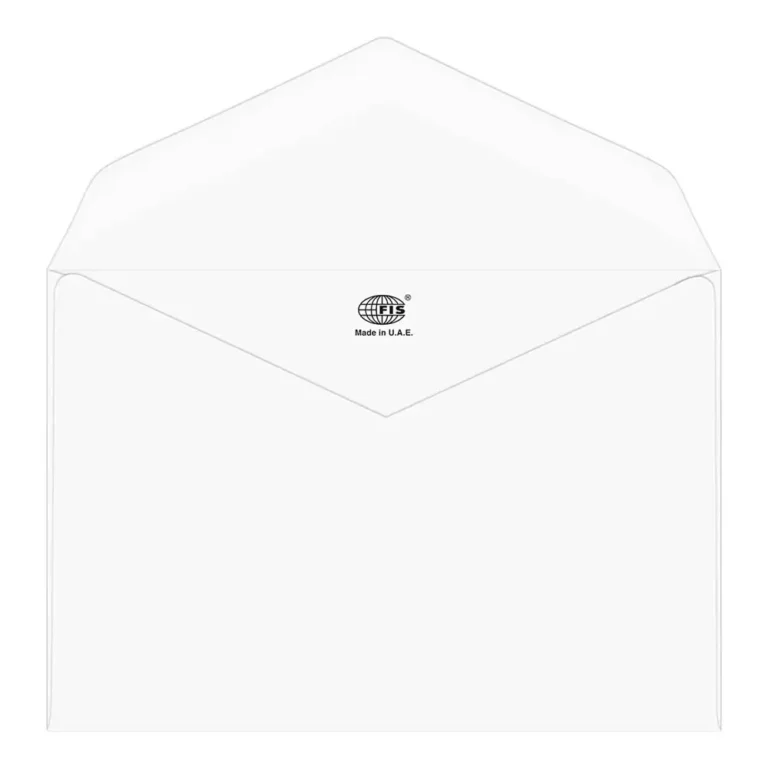 FIS FSEE1020GMWB25 Executive Laid Paper Envelopes Glued, 120 × 185 mm, 100 gsm, 25 pieces, Moon Beam White