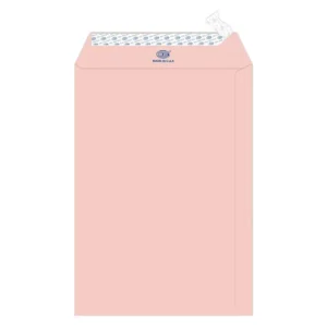 FIS Executive Laid Paper Envelopes Peel & Seal, Pack of 25 Pcs. Pink Color, C4 (324 x 229 mm) Size, 100 GSM – FSEE1027PPIB25