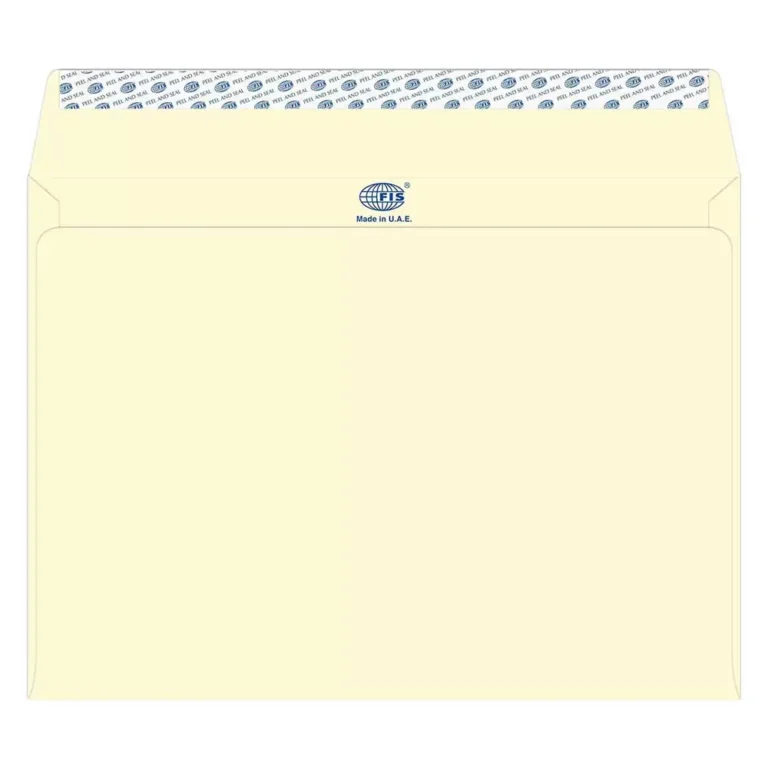 FIS FSEE1042POWB25 Executive Laid Paper Envelopes Peel & Seal, C4, 100 gsm, 25 pieces, Camelle Off White