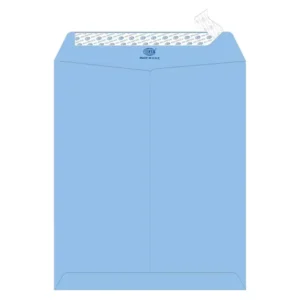 FIS Laid Paper Envelopes Peel & Seal, Pack of 50 Pcs. Blue Color, 12 x 10 Inch, 100 GSM – FSEE1034PBBL50