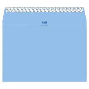 FIS Laid Paper Envelopes Peel & Seal, Pack of 50 Pcs. Blue Color, C4 (229 x 324 mm), 100 GSM – FSEE1042PBL50