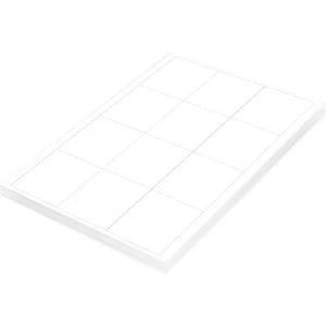FIS Multipurpose Laser Labels, Colour White, Size 63.5X72mm (12 Stickers x 100 Sheet) A4 Size, E.U. Origin Material – FSLA12-3-100