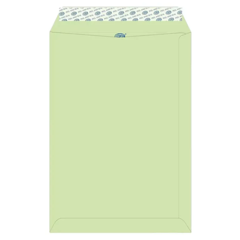 FIS FSEC8027PG50 Colour Envelopes Peel & Seal, C4, 80 gsm, 50 pieces, Pastel Green