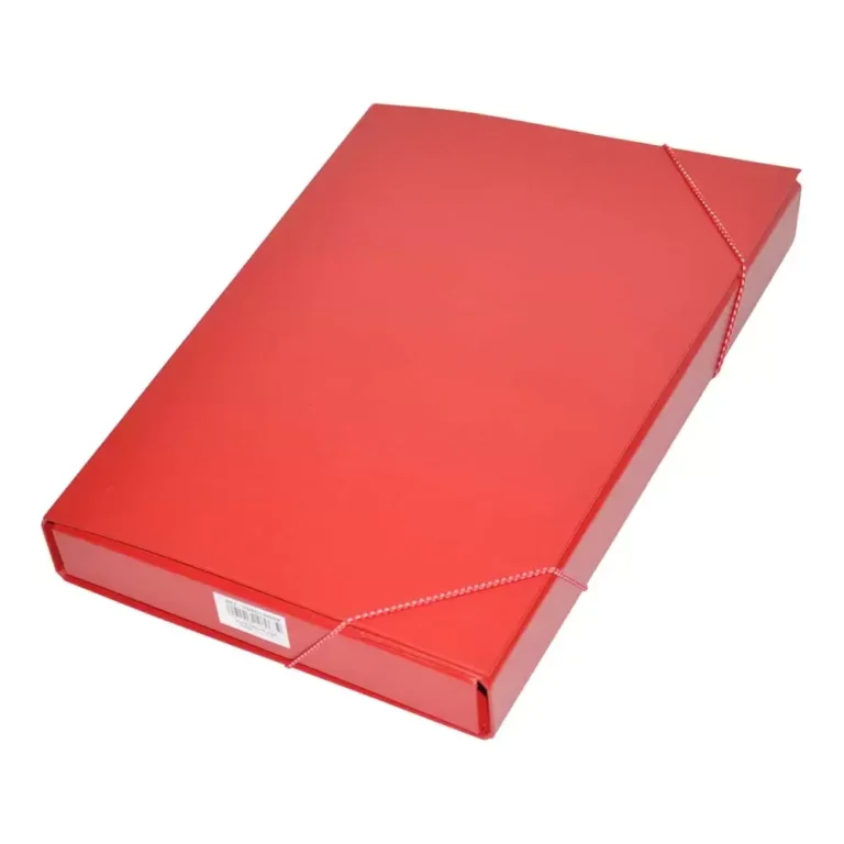 FIS FSBD1206RE Document Bag, F/S, Red, Elastic Band