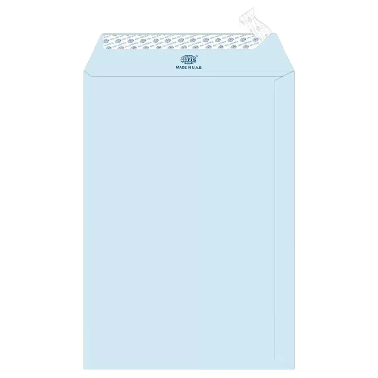 FIS FSEC8033PB50 Colour Envelopes Peel & Seal, 10 × 7 Inch, 80 gsm, 50 pieces, Pastel Blue