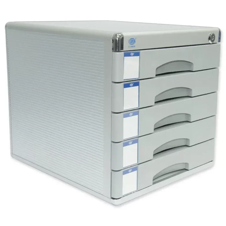 FIS FSOTW-A8858 Aluminium File Cabinet, 5 Drawers, Grey