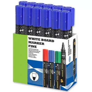 Fis White Board Markers Fine – 12 Pieces (blue) – FSMKWF04BL
