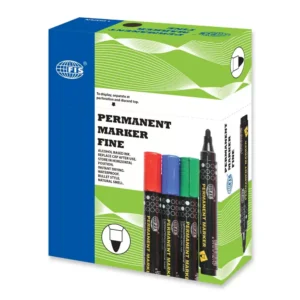 Fis Permanent Markers – Fine12 Pieces (black) – FSMKPF04BK
