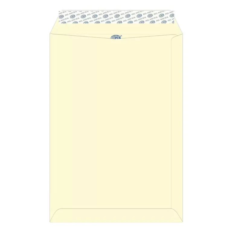FIS FSEE1027PBOW50 Laid Paper Envelopes Peel & Seal, C4, 100 gsm, 50 pieces, Camille Off White