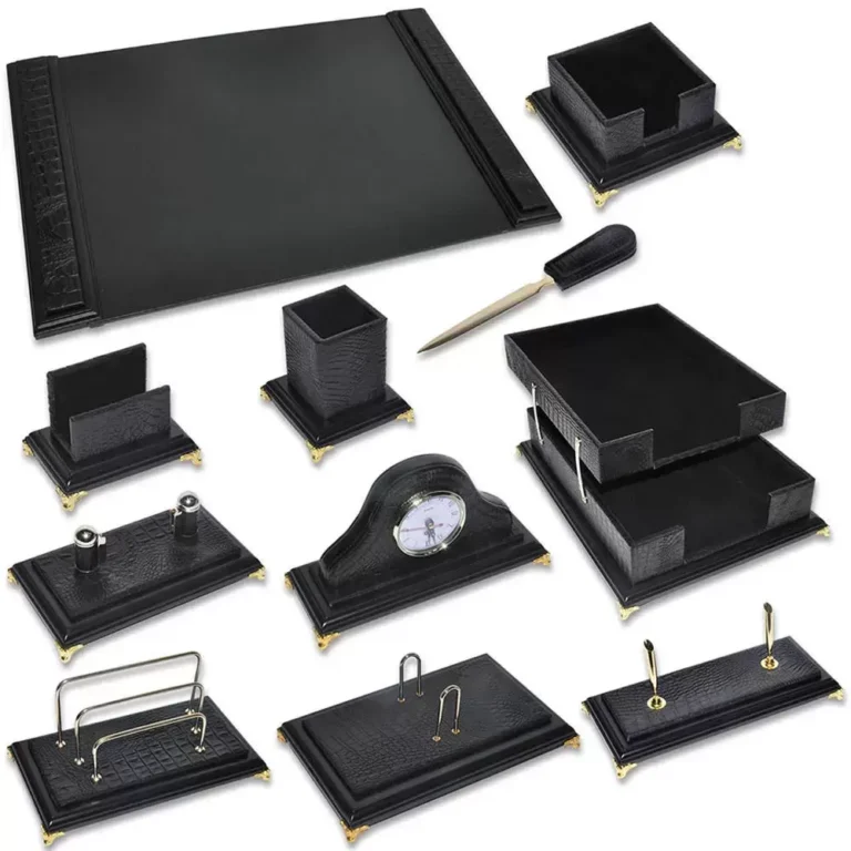 FIS FSDSW658 PU Desk Set, 11 Pieces