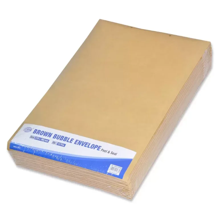 FIS FSAE270360 Brown Bubble Envelopes, 270 × 360 mm, Pack of 12