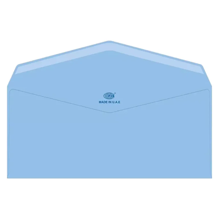 FIS FSEE1028GBLB25 Laid Paper Envelopes Glued, 4 × 9 inch, 100 gsm, 25 pieces, Blue