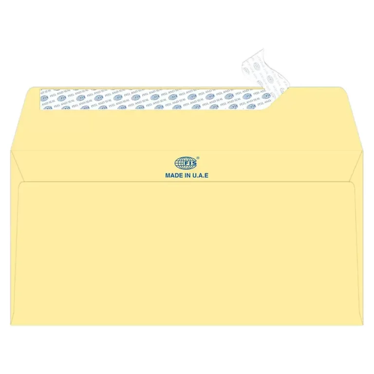 FIS FSEE1015PCRB25 Laid Paper Envelopes Peel & Seal, DL (114 × 229 mm), 100 gsm, 25 pieces, Cream