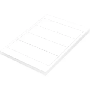 FIS Multipurpose Laser Labels, Colour White, Size 192X59mm (4 Stickers x 100 Sheet) A4 Size, E.U. Origin Material – FSLA4-5-100