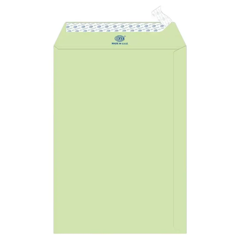 FIS FSEC8032PG50 Colour Envelopes Peel & Seal, 9 × 6 Inch, 80 gsm, 50 pieces, Pastel Green