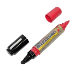 Artline 525T 2in1 Whiteboard Markers 2.0mm-5.0mm, Pack of 12 Pcs, Black/Red Colors, Polyester Fibre Tip – ARMK525TBKRE