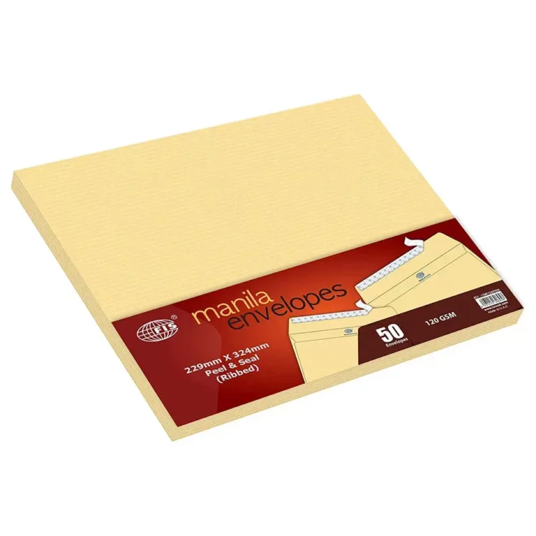 FIS FSME1242PR50 C4 Manila Envelopes, 229 × 324 mm, 120 gsm, Pack of 50