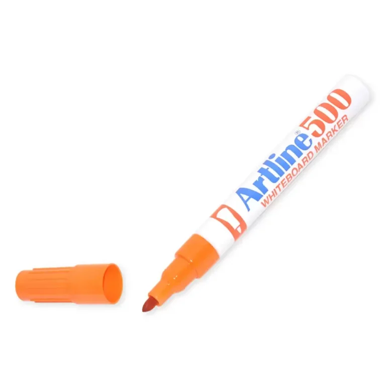 Artline ARMK500OR Whiteboard Marker, Fine, Orange, 12 pieces