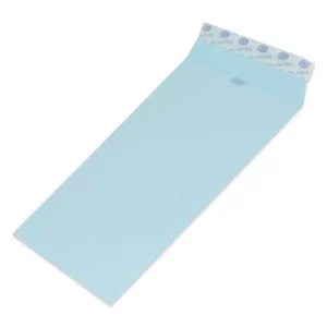 FIS Pack of 50 Pastel Color Envelopes, 80 GSM, Peel & Seal, Size 9 X 4, Color Blue