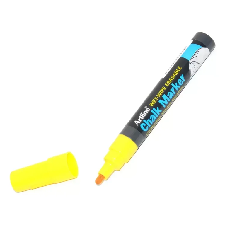 Artline ARMKEPW-4YL Chalk Marker, 4mm, Yellow, 12 pieces