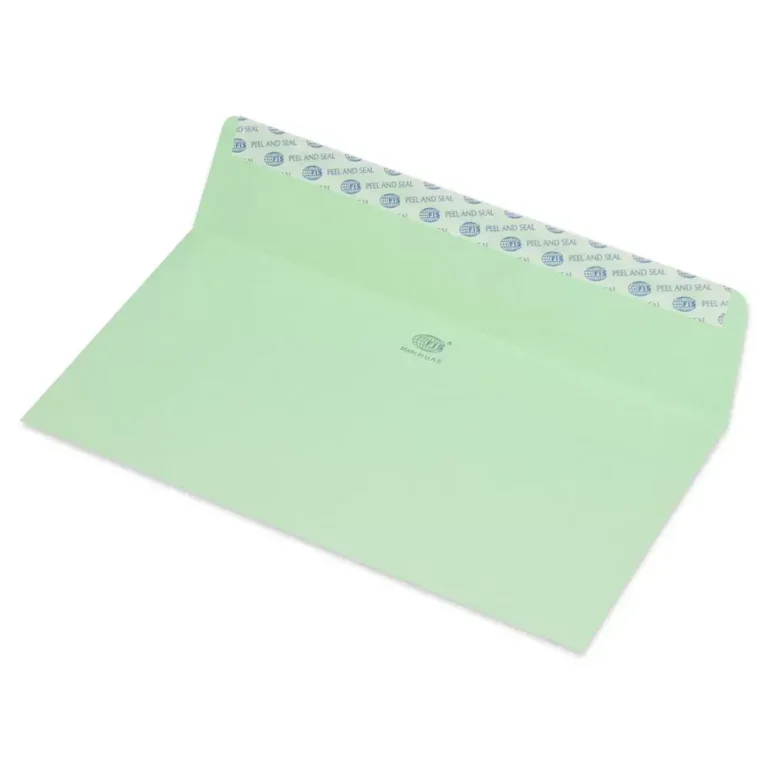 FIS Pack of 50 Pastel Color Envelopes, 80 GSM, Peel and Seal, Size 110 X 220mm, Color Pastel Green