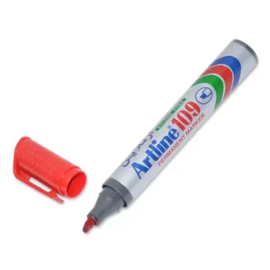 Artline Marker, Ek-109 2.0-5.0mm, Pack of 12, Chisel, Red – ARMK109RE