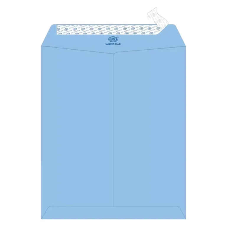 FIS FSEE1034PBLB25 Executive Laid Paper Envelopes Peel & Seal, 12 × 10 inch, 100 gsm, 25 pieces, Blue