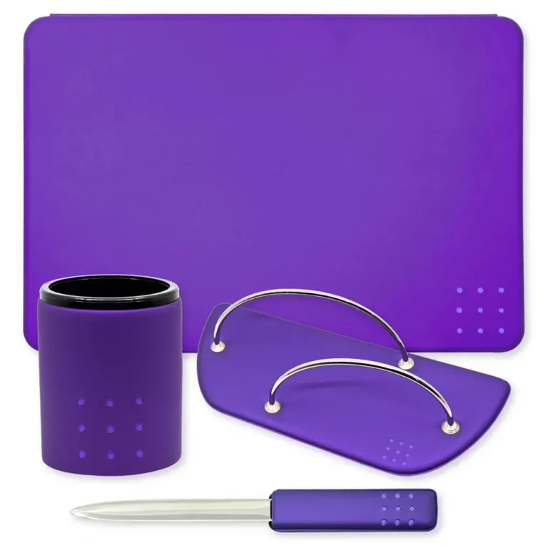 FIS UADS1831PO12 Desk Set, 4 pieces, Blue