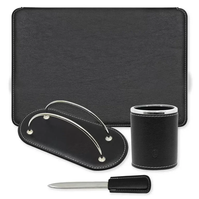 FIS UADS0300TS14 Desk Set, 4 pieces, Texas Black