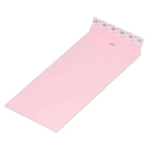 FIS Pack of 50 Pastel Color Envelopes, 80 GSM, Peel & Seal, Size 9 X 4 Inch, Color Pink
