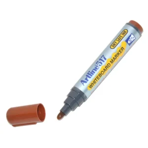 Artline White Board Marker Fine Pack of 12, Dry Safe, Brown, 517 – ARMK517BR