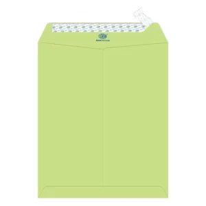 FIS Laid Paper Envelopes Peel & Seal, Pack of 50 Pcs. Green Color, 12 x 10 Inch, 100 GSM – FSEE1034PBGR50