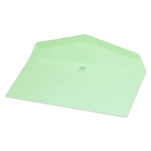 FIS Pack of 50 FIS Pastel Color Envelopes, 80 GSM, Size 4 X 9 Inch, Glued, Color Green