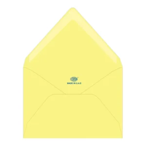 FIS Pack of 50 FIS Pastel Color Envelopes, 80 GSM, 136 X 204mm, Glued, Color Yellow