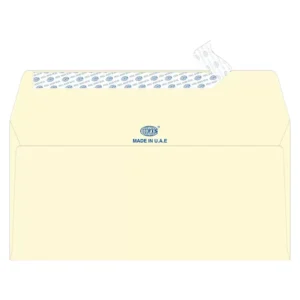 FIS Laid Paper Envelopes Peel & Seal, Pack of 25 Pcs. Camelle Off White Color, DL (110 x 220 mm) Size, 100 GSM – FSEE1043POWB25