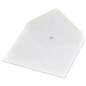 FIS Pack of 50 Executive Laid Paper Envelopes, 100 GSM, Size 120 X 185mm, Glued, Color Moon Beam White