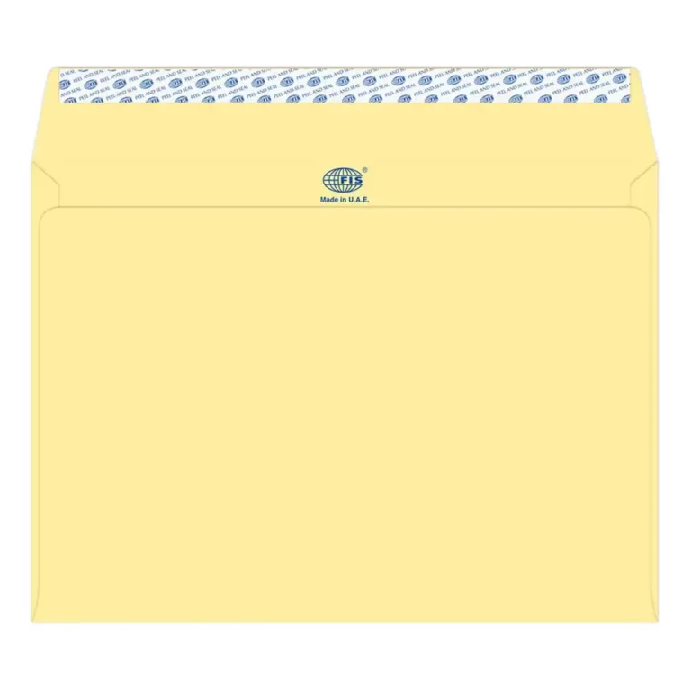 FIS FSEE1042PCRB25 Executive Laid Paper Envelopes Peel & Seal, C4, 100 gsm, 25 pieces, Cream