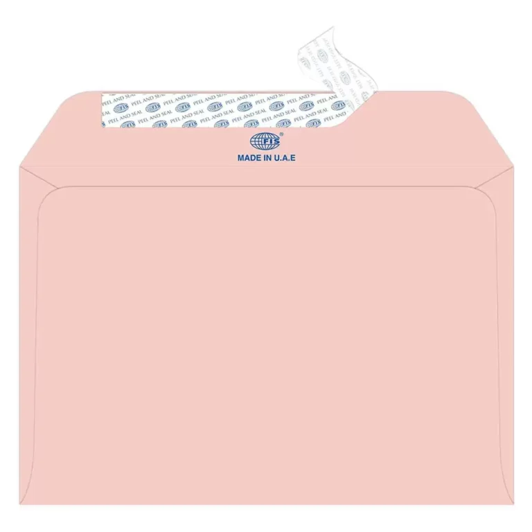 FIS FSEE1026PBPI50 Executive Envelope Peel & Seal, C5, 100 gsm, 50 pieces, Pink