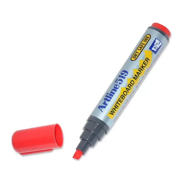 Artline ARMK519RE Whiteboard Marker Dry Safe, Broad, Red, 12 pieces