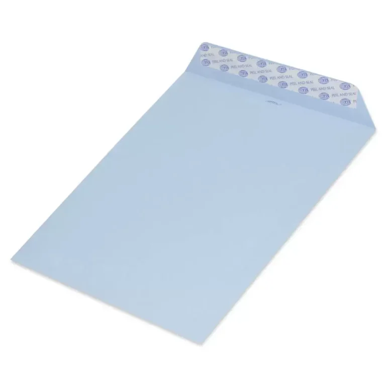 FIS Pack of 50 Executive Envelopes, 100 GSM, Peel and Seal, Size C5(229 X 162mm), Color Blue