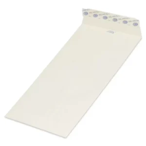 FIS Pack of 50 Executive Laid Paper Envelopes, 100 GSM, Peel & Seal, Size 9 X 4 Inch, Color Camelle White