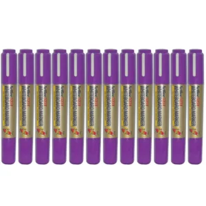 Artline 525T 2in1 Whiteboard Markers 2.0mm-5.0mm, Pack of 12 Pcs, Purple Color, Polyester Fibre Tip – ARMK525TPU