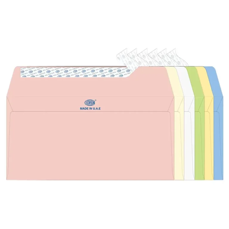 FIS FSEE1043PB625 Laid Paper Envelopes Peel & Seal, DL (110 × 220 mm), 100 gsm, 25 pieces, Assorted
