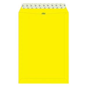 FIS Color Envelopes Peel & Seal, Neon Colors, Pack of 50 Pcs. Lemon Color, C4 (324 x 229 mm), 80 GSM – FSEC8027PBLE50