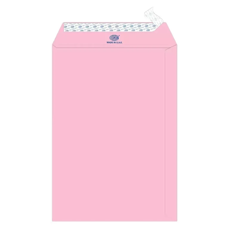 FIS FSEC8032PP50 Colour Envelopes Peel & Seal, 9 × 6 Inch, 80 gsm, 50 pieces, Pastel Pink