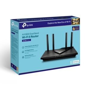 TP-Link AX1800 WiFi 6 Router V4 (Archer AX21) – Dual Band Wireless Internet Router, Gigabit Router, Easy Mesh, Works with Alexa – A Certified for Humans Device