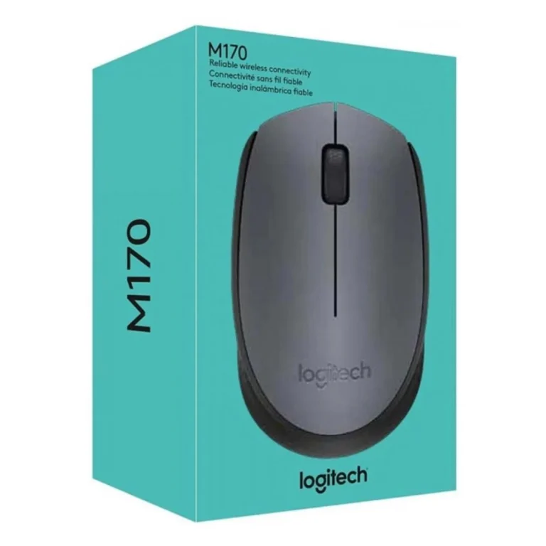 Logitech M170 Wireless Mouse, Grey/Black