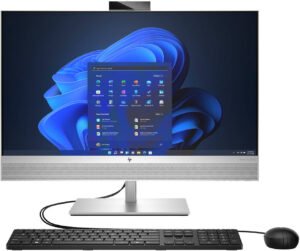 HP EliteOne 870 G9 All-In-One Desktop Computer, 27″ QHD IPS Display, Intel Core i7-14700, 16GB RAM, 512GB SSD, Intel UHD Graphics, Windows 11 Pro, Silver | A55PRET