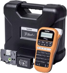 Brother PTE110VP Industrial Label Maker with Power Adapter and Carry Case (for 3.5 to 12 mm wide TZE tapes, labelling of cables and connectors)